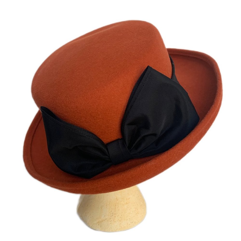 Bollman Hat Company Tina Too Vintage 100% Wool Pork Pie Hat with Snap Br…